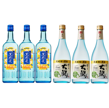 ジャスミン焼酎セット（660ml×3本＋720ml×3本）